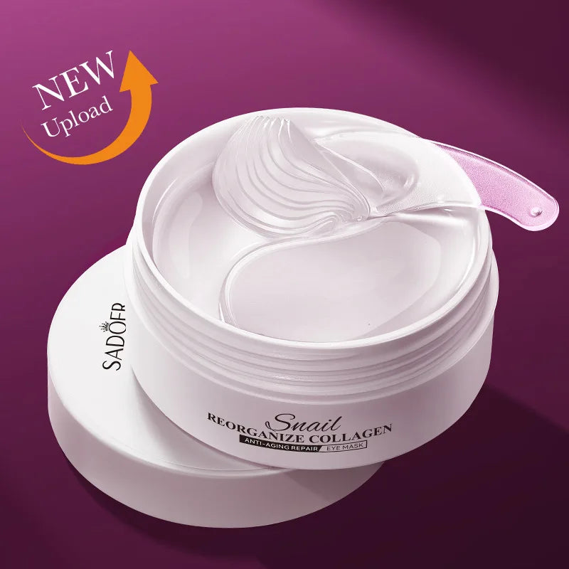 60Pcs  Snail Collagen Eye Mask anti Dark Circles Eyes Bags Moisturizing Firming Eye Patches Beauty Eyes Skin Care Products